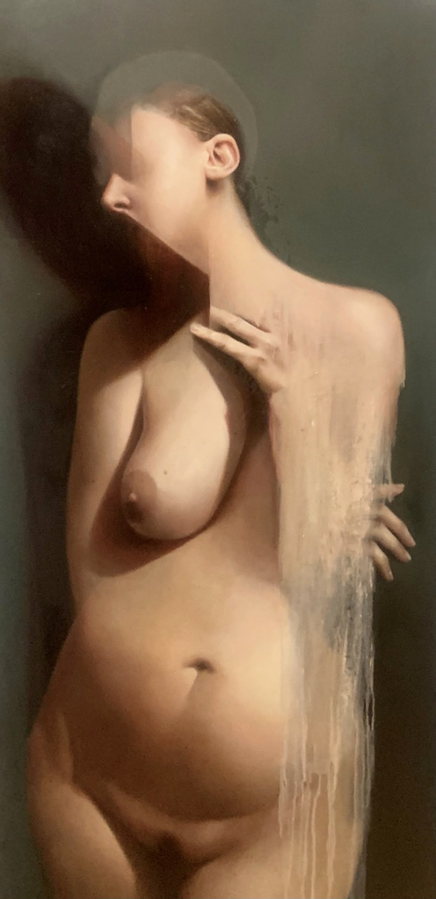 Oil painting on wood. 122x60.5cm, 2020